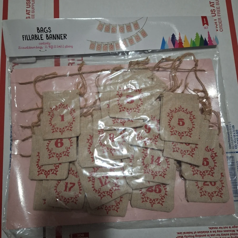 Target CHRISTMAS Bullseyes Playground Advent calendar Canvas Bags Fillable